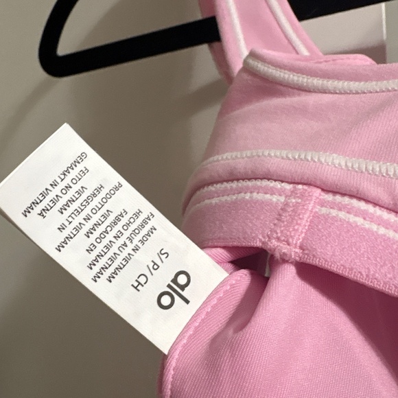 ALO Yoga Airbrush High-Waist Heart Throb Legging + Bra Set Sweet Pink size Small - Picture 6 of 9